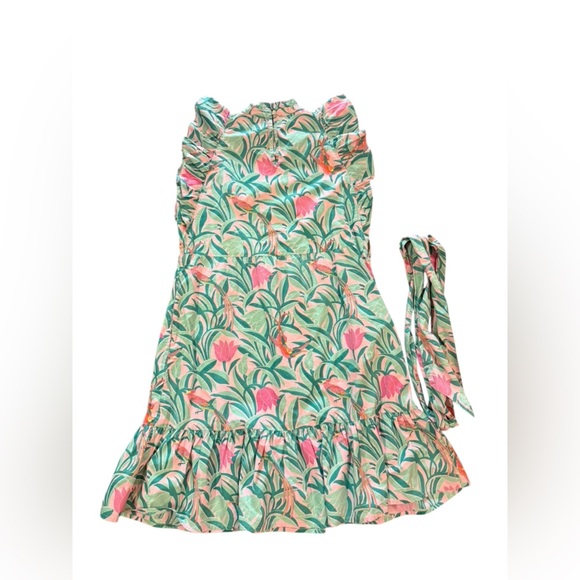 Banjanan Bulbul Tulip & Bird Print Mini Dress Size Small - Picture 8 of 13